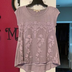 Purple short sleeve top